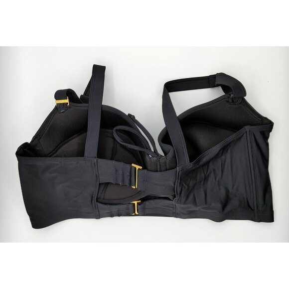 Smart & Sexy Women's Plus-Size Long Lined Underwire Black Bikini Top 40D NWOT - Picture 4 of 5